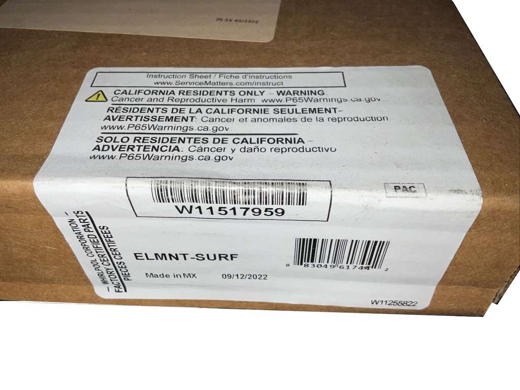 Whirlpool Range Dual Radiant Surface Element W11517959