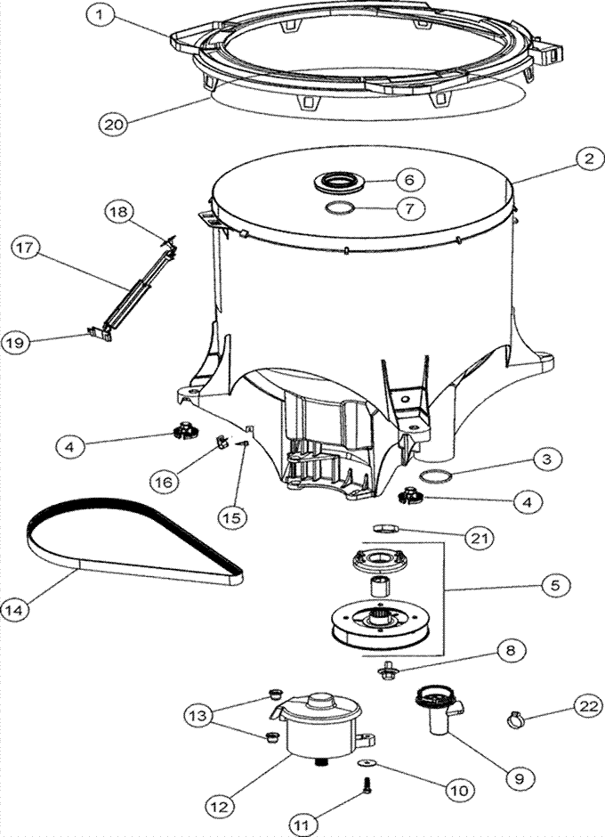 Whirlpool Outer Tub *net* 25001081