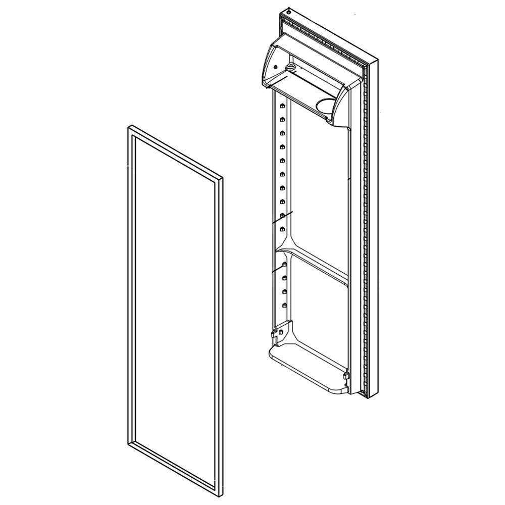 Whirlpool Refrigerator Door Assembly (Stainless) LW10913407