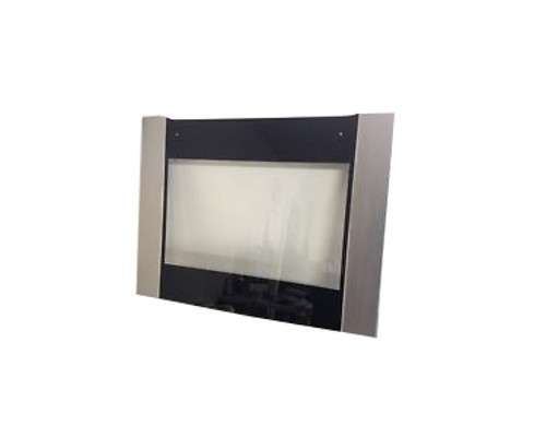 Frigidaire Range Oven Door Outer Panel Assembly (Black and Stainless) 808950031