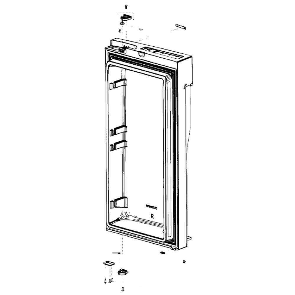 Samsung Refrigerator Door Assembly (Right) DA91-04570B