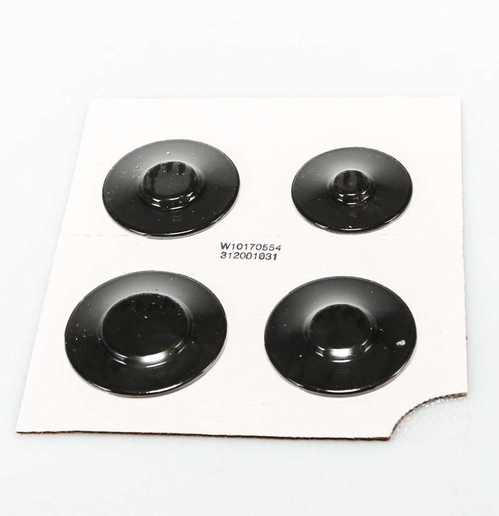 Whirlpool Range Surface Burner Cap Set (Black) WPW10170554
