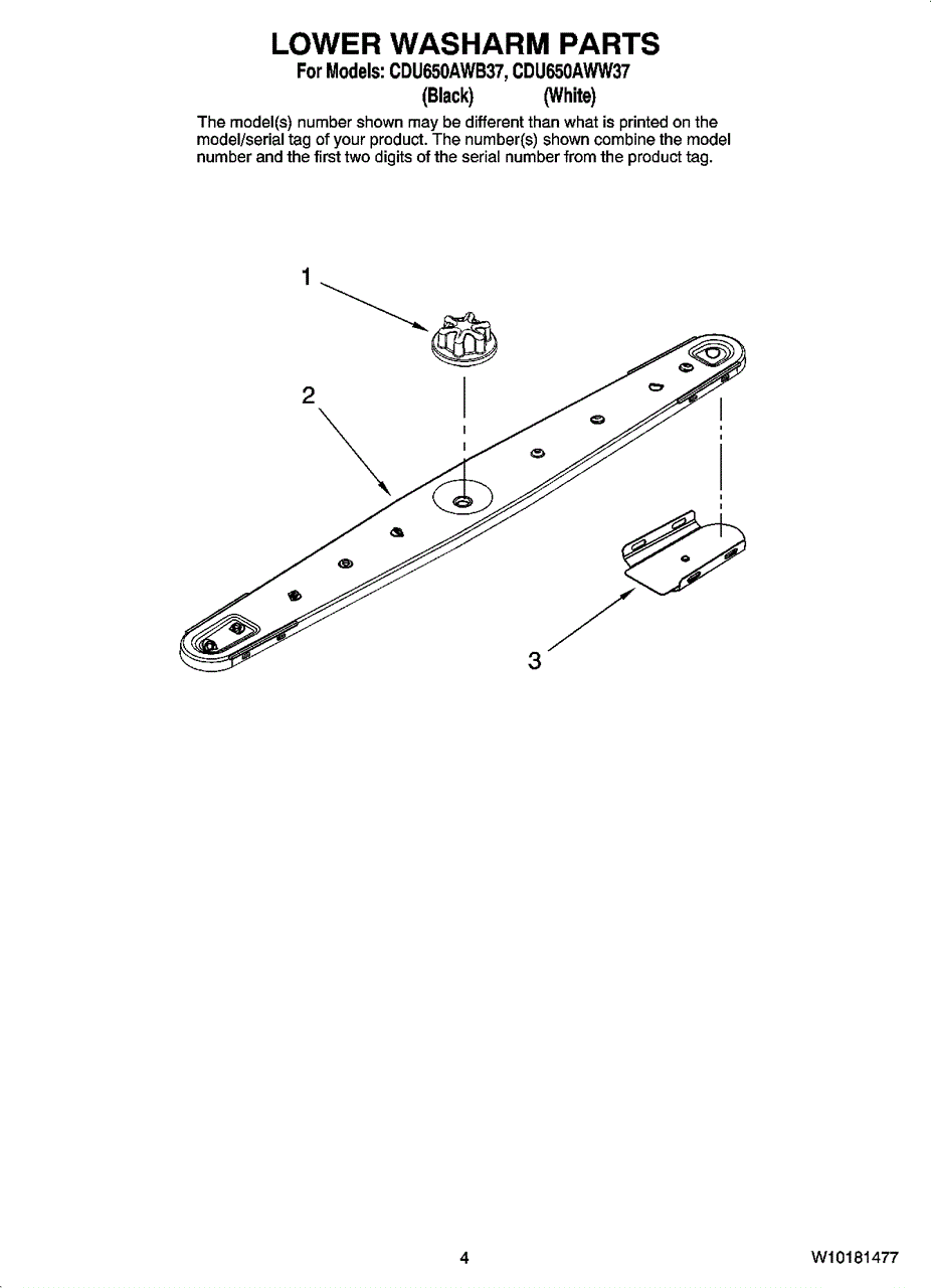 Whirlpool Dishwasher Arm Cap 99002654