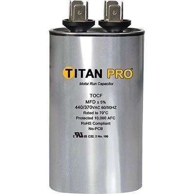 TITAN PRO Run Capacitor 12.5 MFD 440/370 Volt Oval TOCF12.5