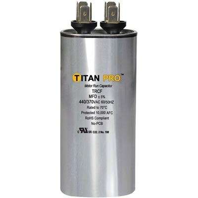 TITAN PRO Run Capacitor 12.5 MFD 440/370 Volt Round TRCF12.5