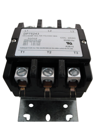 Supco Contactor 75A 24V 3 Pole DP75243