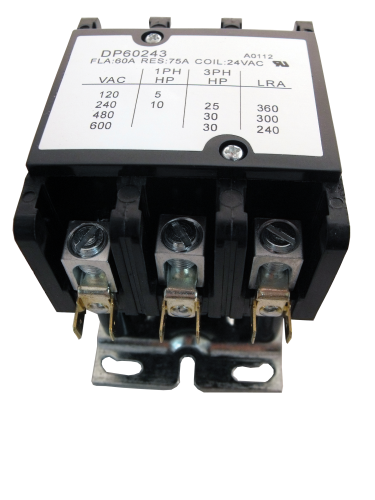 Supco Contactor 60A 24V 3 Pole DP60243