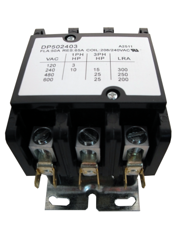 Supco Contactor 50A 240V 3 Pole DP502403