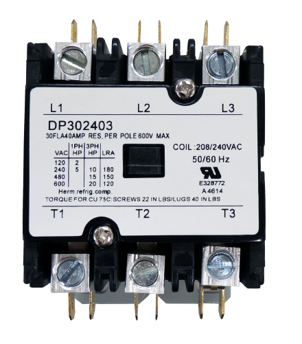 Supco Contactor 30A 240V 3 Pole DP302403