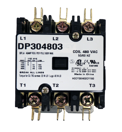 Supco Contactor 30A 480V 3 Pole Part # DP304803