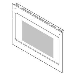 [RPW999017] Frigidaire Wall Oven Lower Oven Door Outer Panel (Black and Stainless) 5304510854