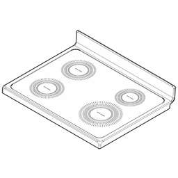 [RPW1044794] Frigidaire Range Main Top (Black) 5304511258