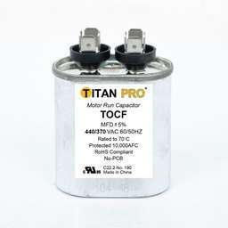 [TOCF5] TITAN PRO Run Capacitor 5 MFD 440/370 Volt Oval